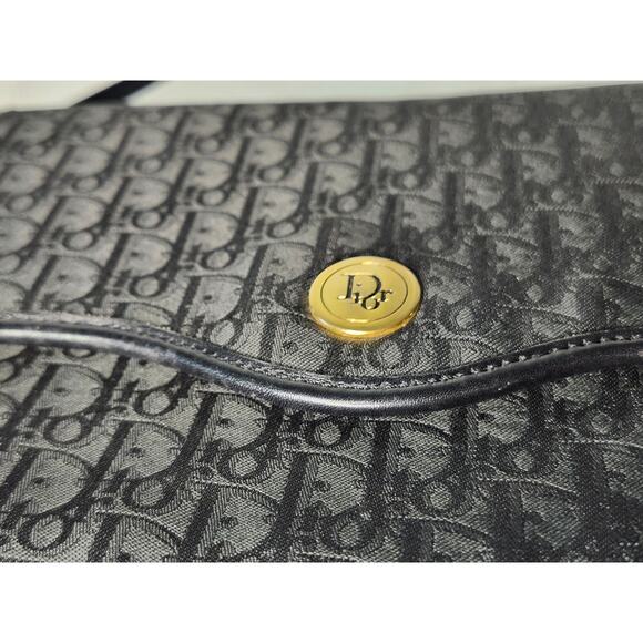 Christian Dior Trotter Canvas Crossbody Bag with Leather Trim Strap Vintage - Picture 6 of 14